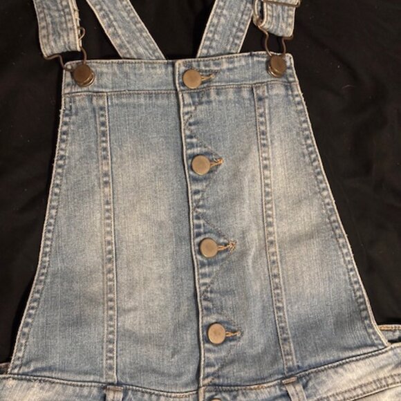 Light Wash Denim Overalls - Picture 2 of 5